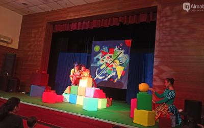 The triangular fox and the square bear charmed the children of Almaty